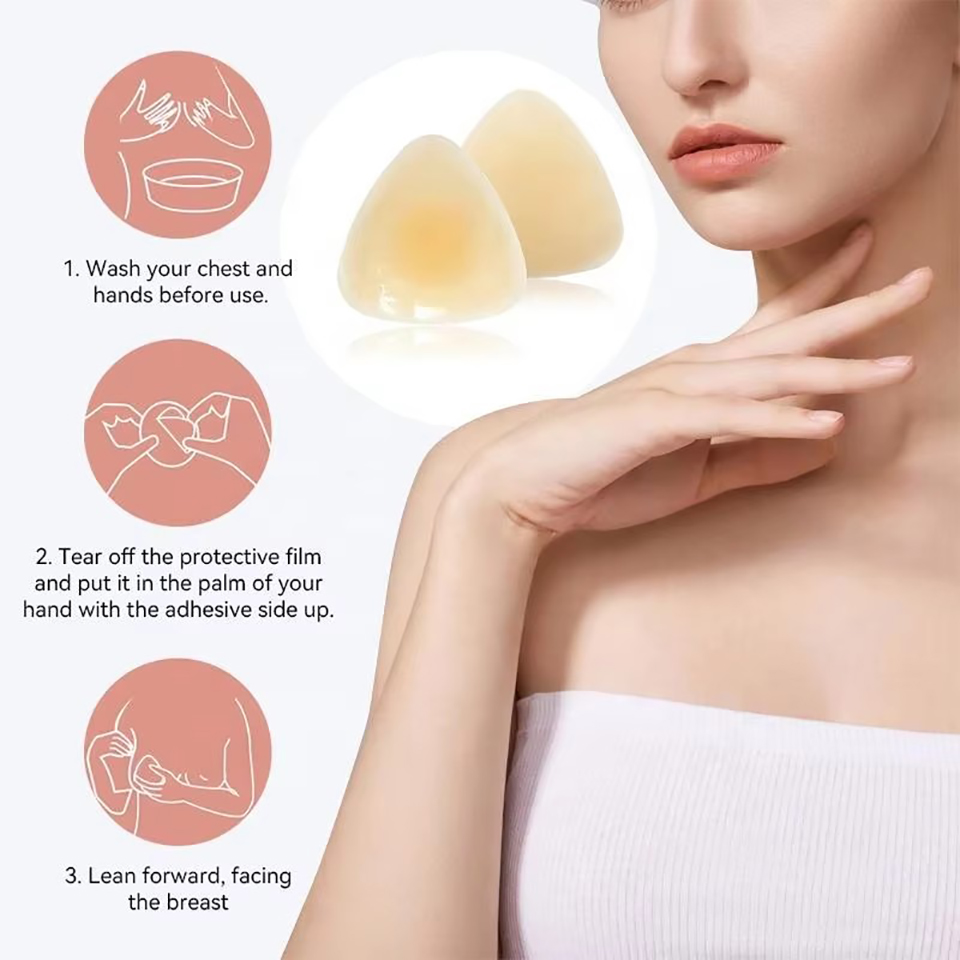 Silicone Triangular Nipple Cov - đánh giá và giá Backless Bra Sticky