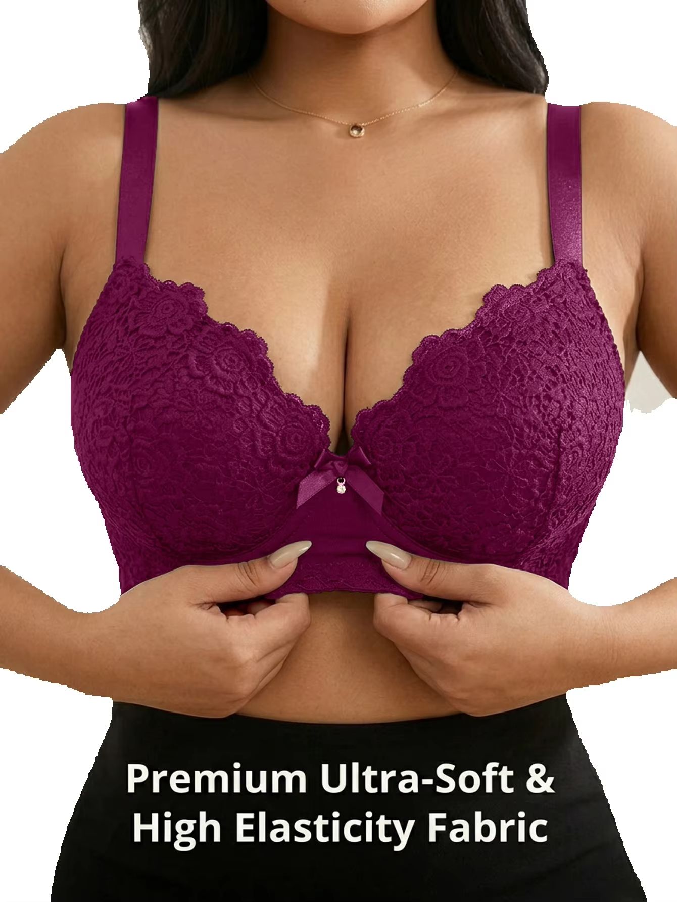 Women Plus Size Floral Push Up - đánh giá và giá Plunge Bra Push Up
