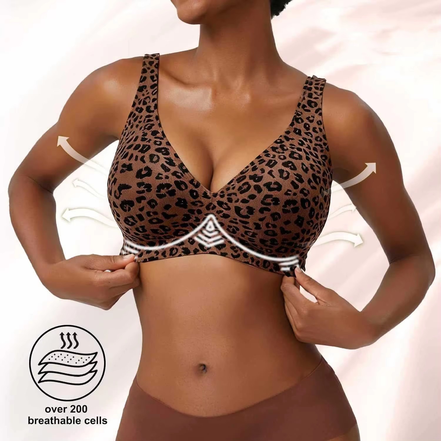 Custom made-2-Row Hook Leopard - đánh giá và giá Plunge Bra Push Up